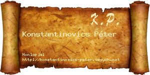 Konstantinovics Péter névjegykártya